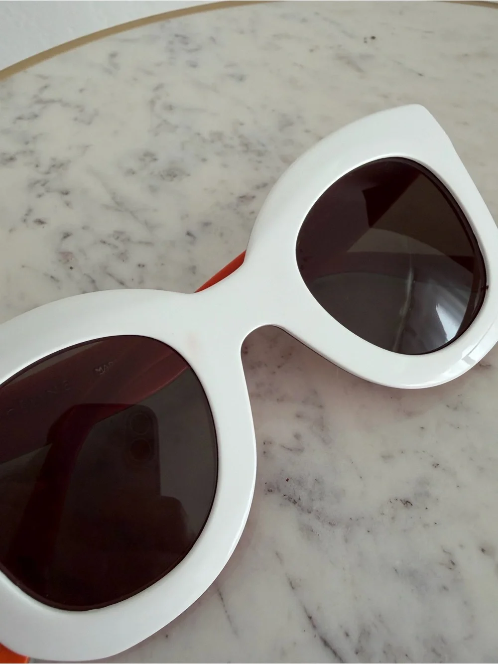 Celine Marta White Sunglasses